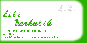 lili marhulik business card